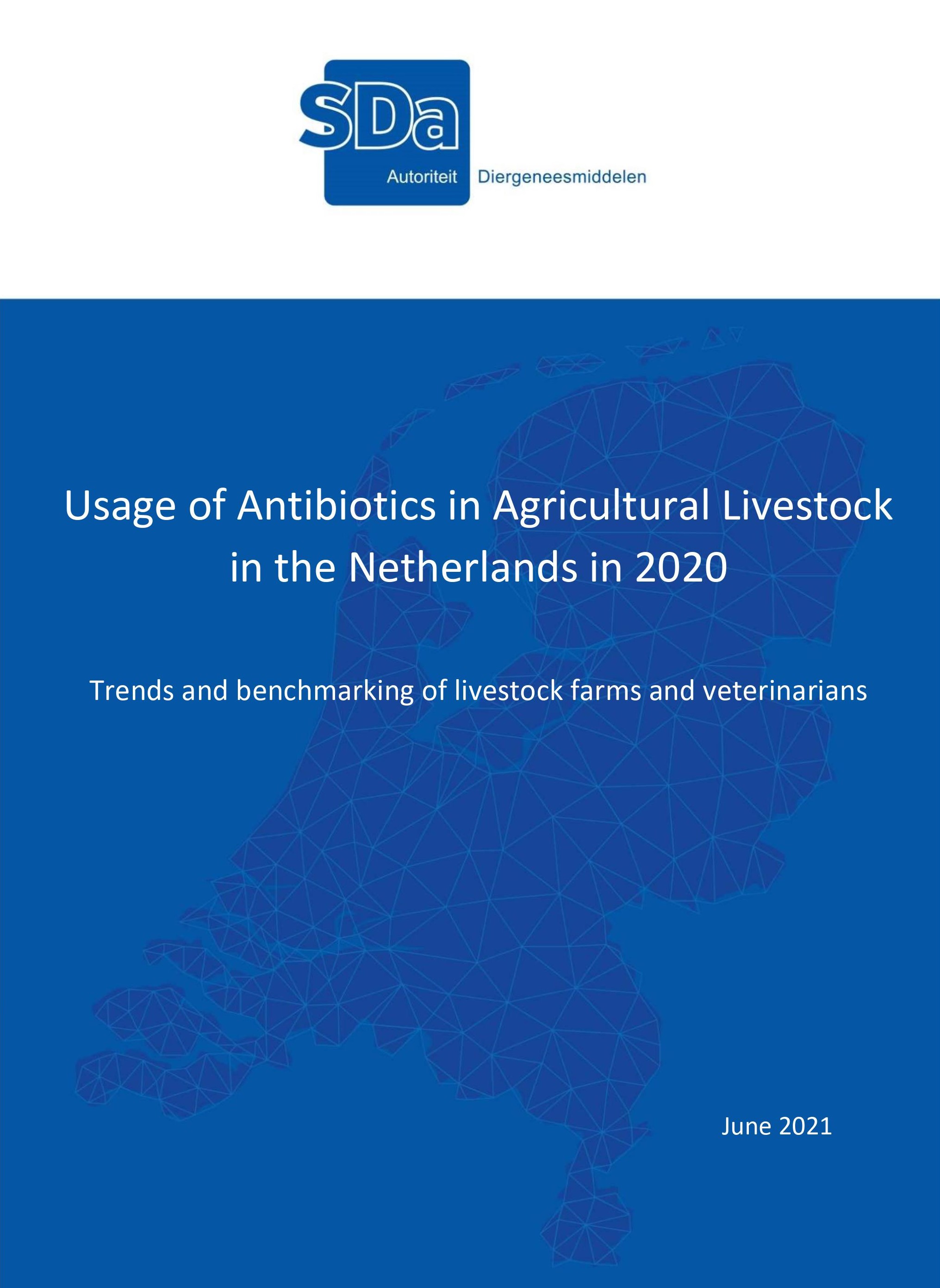 SDa-report 'Usage of antibiotics livestock in the Netherlands in 2020'